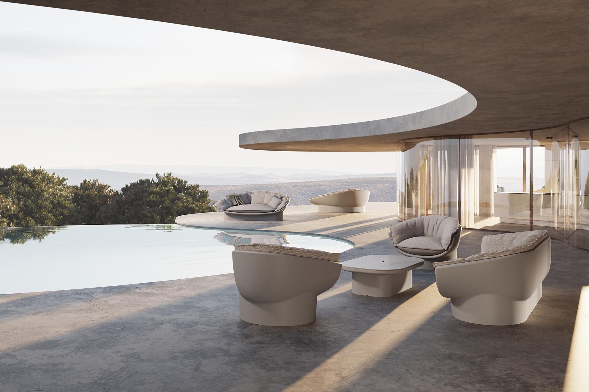 Vondom Fauteuil LUNA - Design/One - Laqué en vente 3