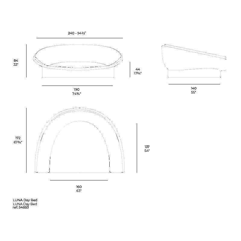 Vondom LUNA Daybed – Designed by Ramón Esteve – Matt For Sale 4