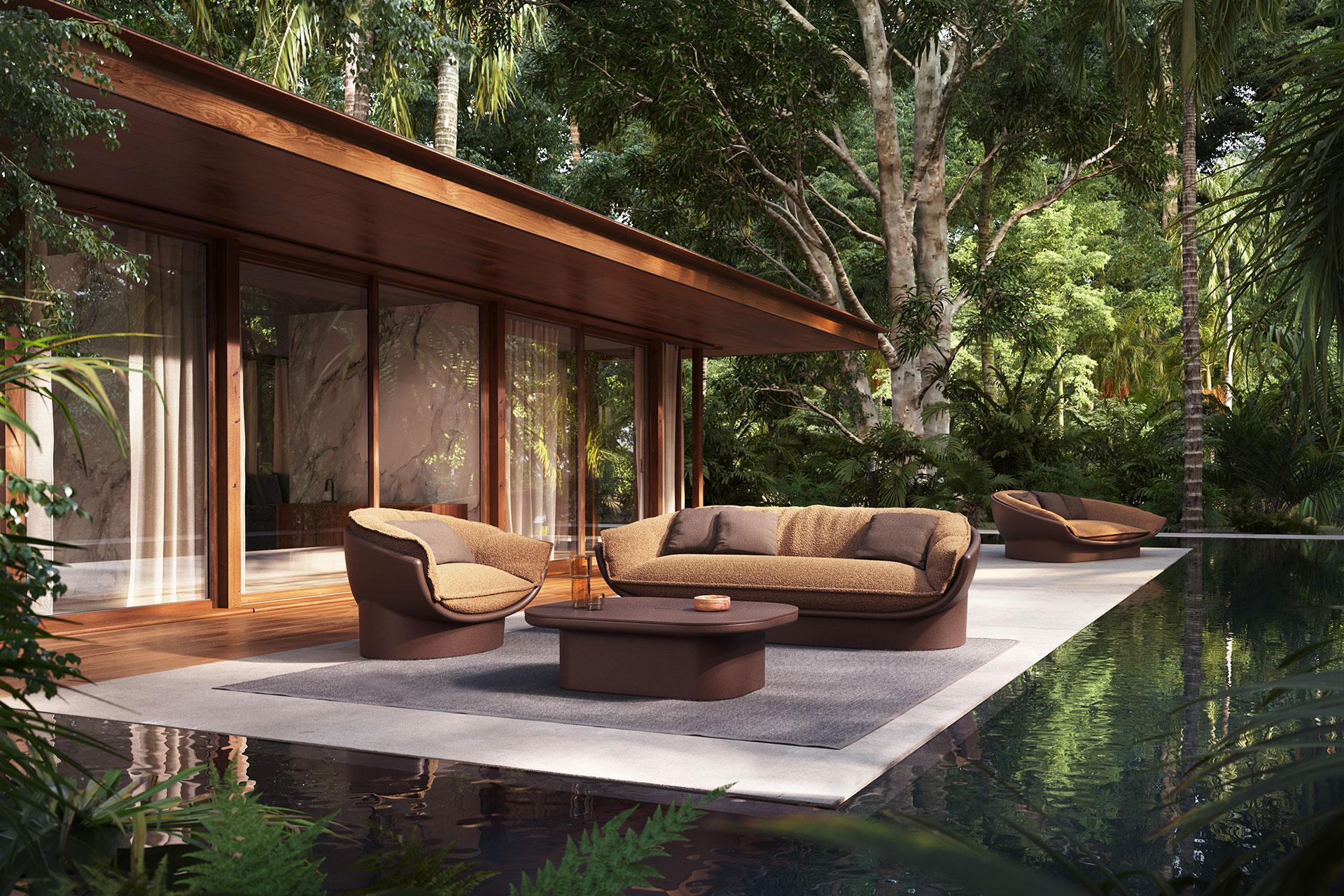 Vondom LUNA Sofa – Designed by Ramón Esteve – Matt For Sale 1