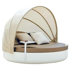 Vondom ULM Daybed Reclining Backrest with Folding Canopy – Ø180 cm / 70.9 - Matt