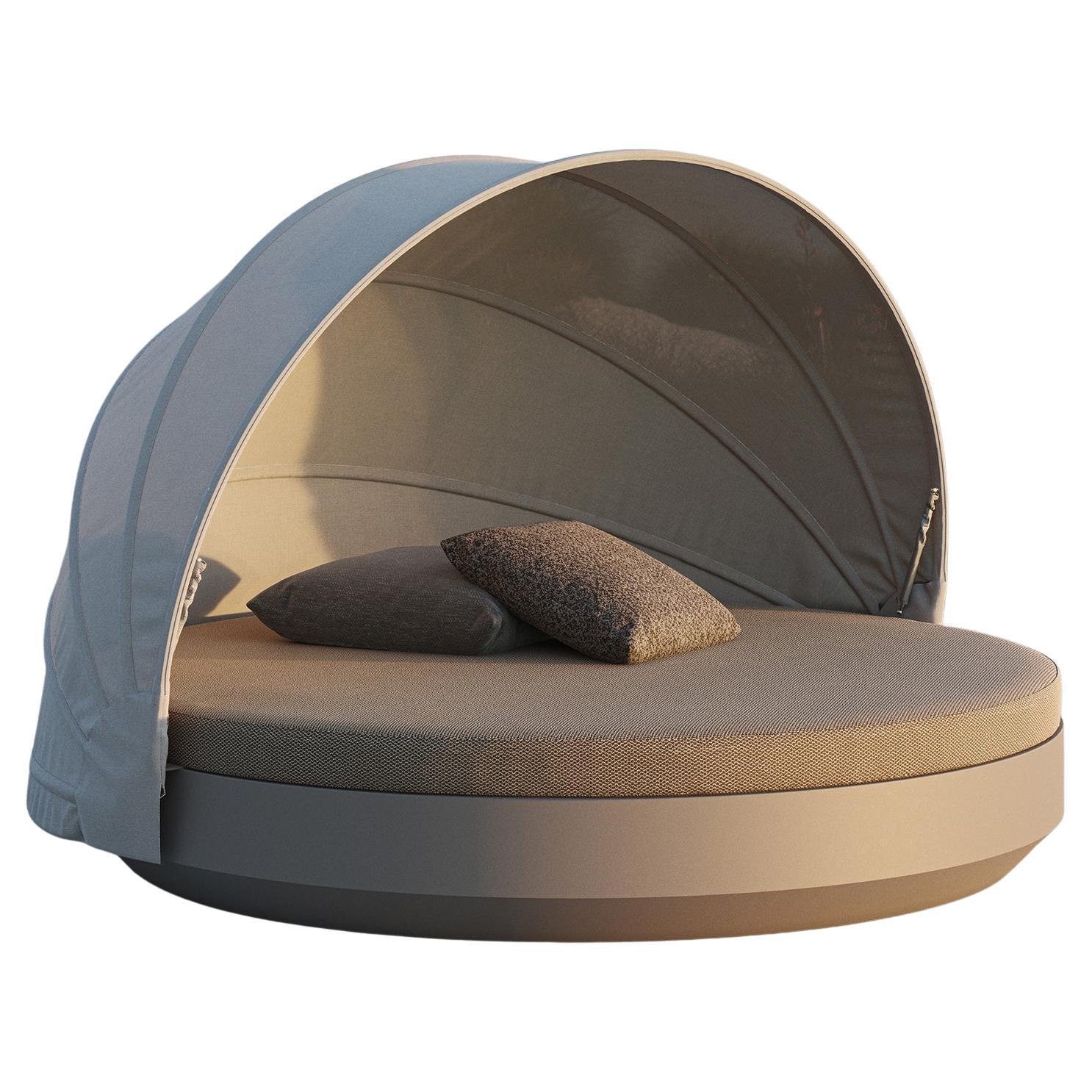 Vondom ULM Daybed Reclining Backrest with Folding Canopy Ø180 cm / 70.9 - Matt