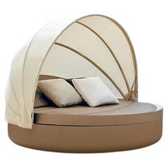 Vondom ULM Daybed Reclining Backrest with Folding Canopy Ø180cm 70.9in Lacquered