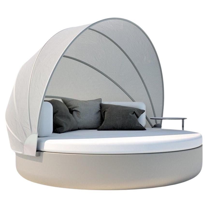 Vondom ULM Daybed Reclining Backrest with Folding Canopy Ø194 / 76.4in Lacquered