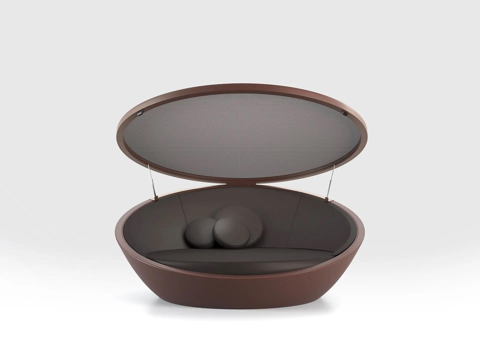 Vondom ULM Daybed mit faltbarem Baldachin - Ø210cm/ Ø82.7in - Lackiert (Italienisch) im Angebot