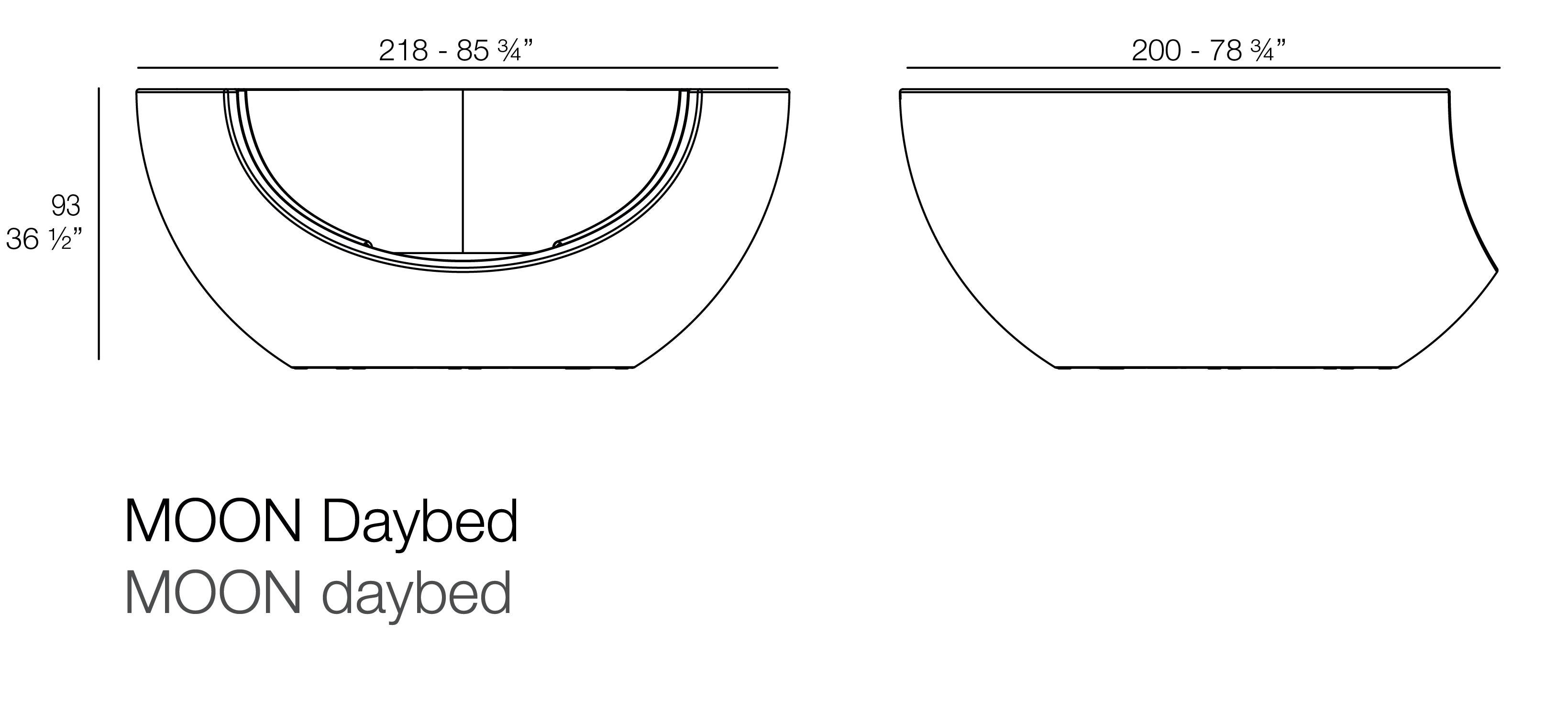 Vondom ULM Moon Daybed - B218 / B85.8 in - Lackiert im Zustand „Neu“ im Angebot in Alcamo, IT