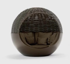 Vondom ULM Moon Daybed con parasole in corda intrecciata - L218 / L85.8 in - Laccato