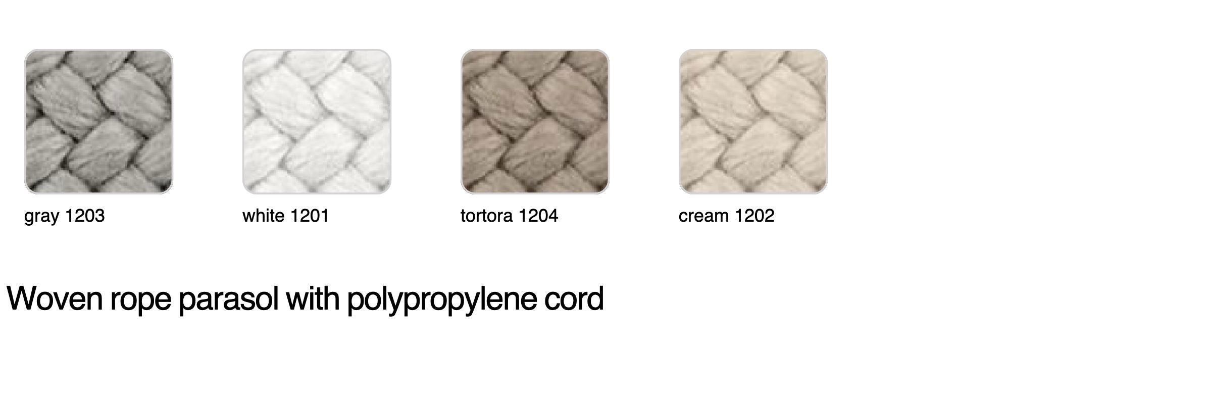 Vondom ULM Moon Daybed con parasole in corda intrecciata - L218 / L85.8 in - Opaco in vendita 2