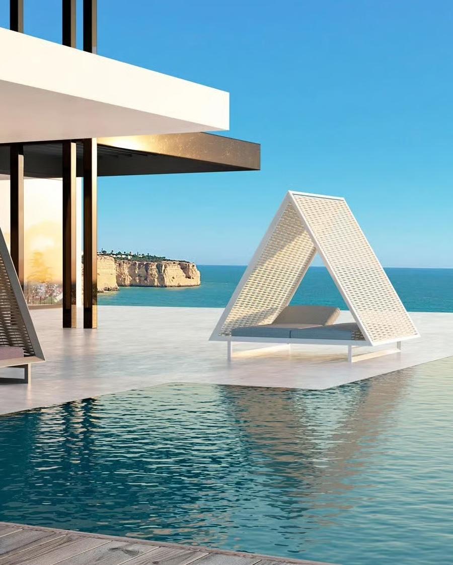 Letto da giorno Vondom VINEYARD con tetto in corda intrecciata - Design di Ramón Esteve in vendita 1