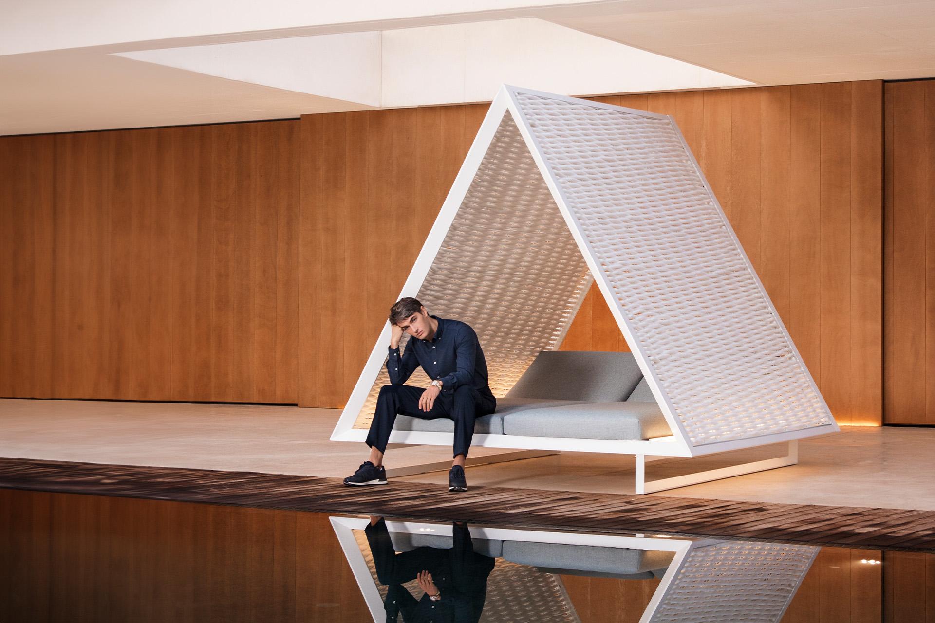 Letto da giorno Vondom VINEYARD con tetto in corda intrecciata - Design di Ramón Esteve in vendita 2