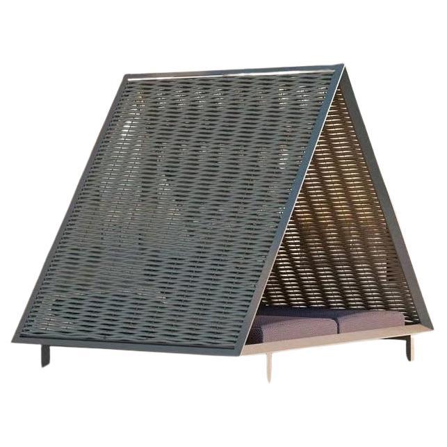 Letto da giorno Vondom VINEYARD con tetto in corda intrecciata - Design di Ramón Esteve