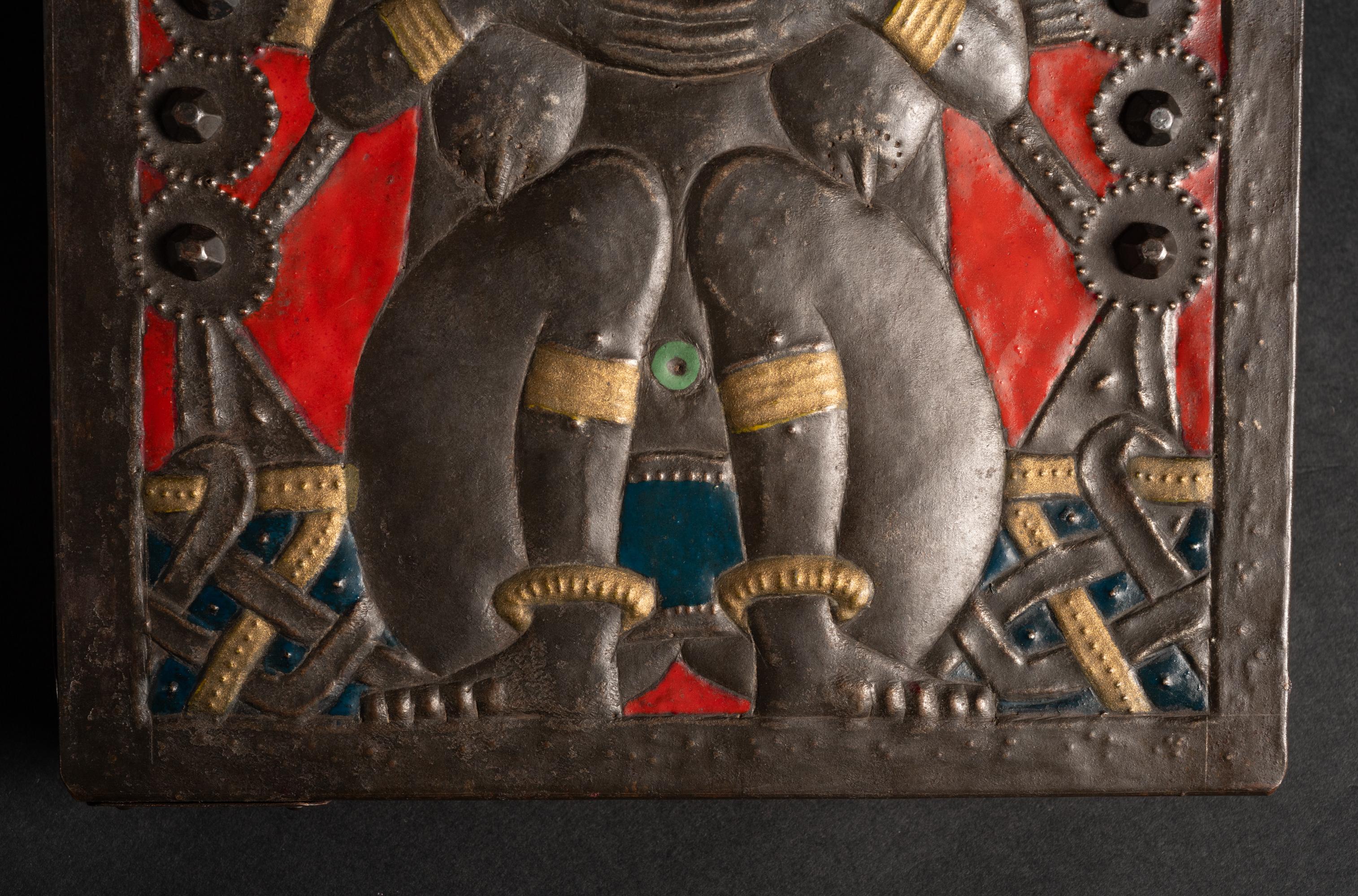 Art Nouveau Repousse Voodoo Priest Box by Alfred Daguet 1