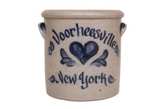 Voorheesville New York Earthenware Crock