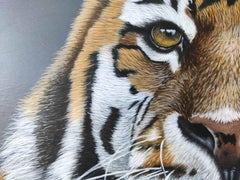 Vue sur la taïga, peinture animalière, acrylique sur panneau dur, 2022