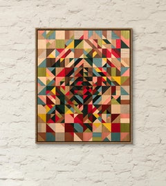 "VORTEX", opera d'arte a intarsio di Emma Wood