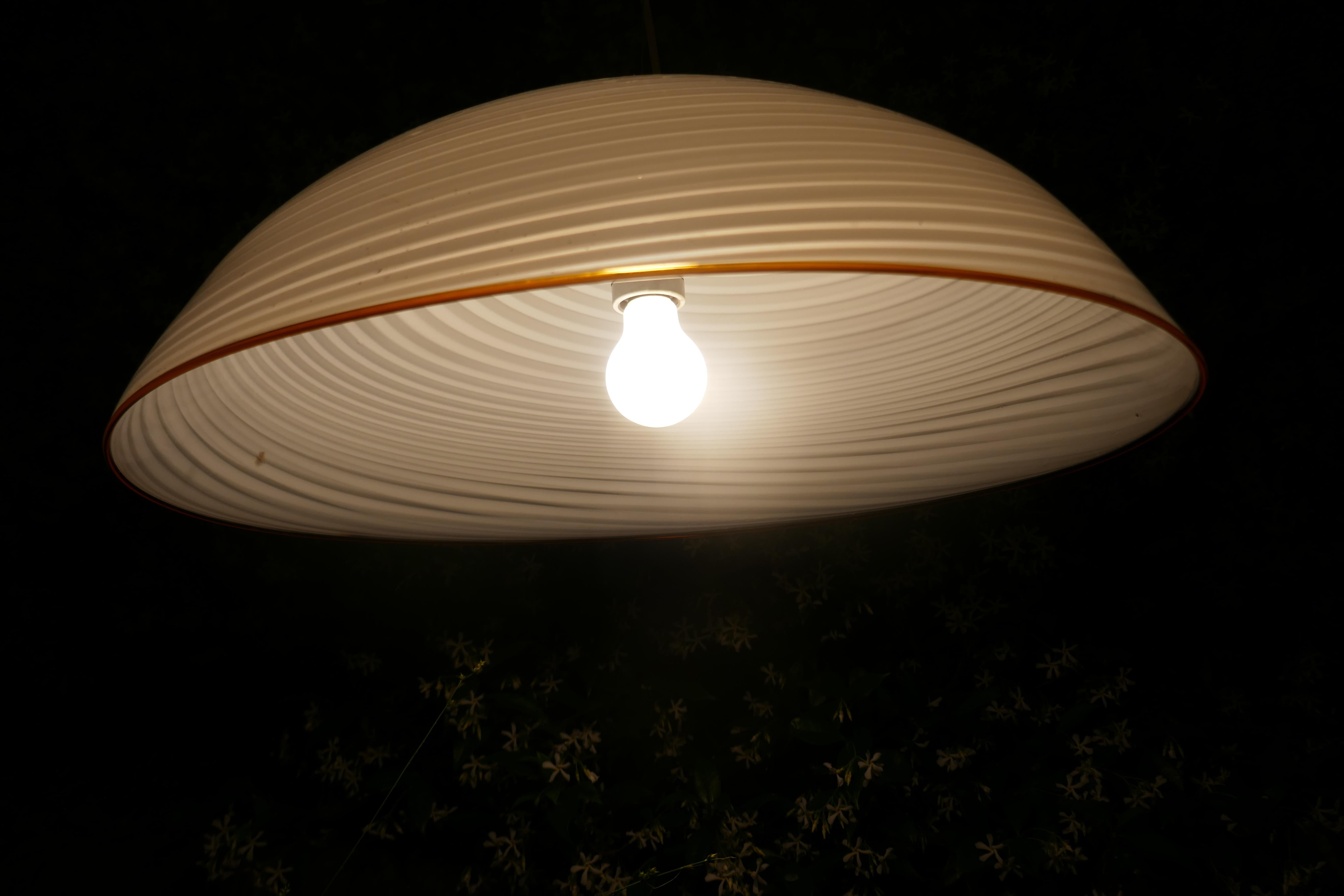 Italian Vortex pendant lamp produced by Lag Murano. For Sale