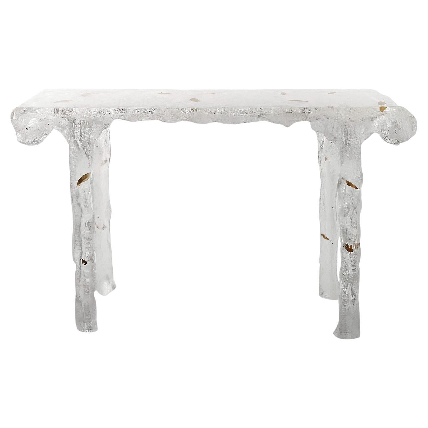 Tabouret tambour en cristal glacier de GORDON GU