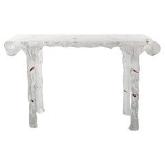 Tabouret tambour en cristal glacier de GORDON GU