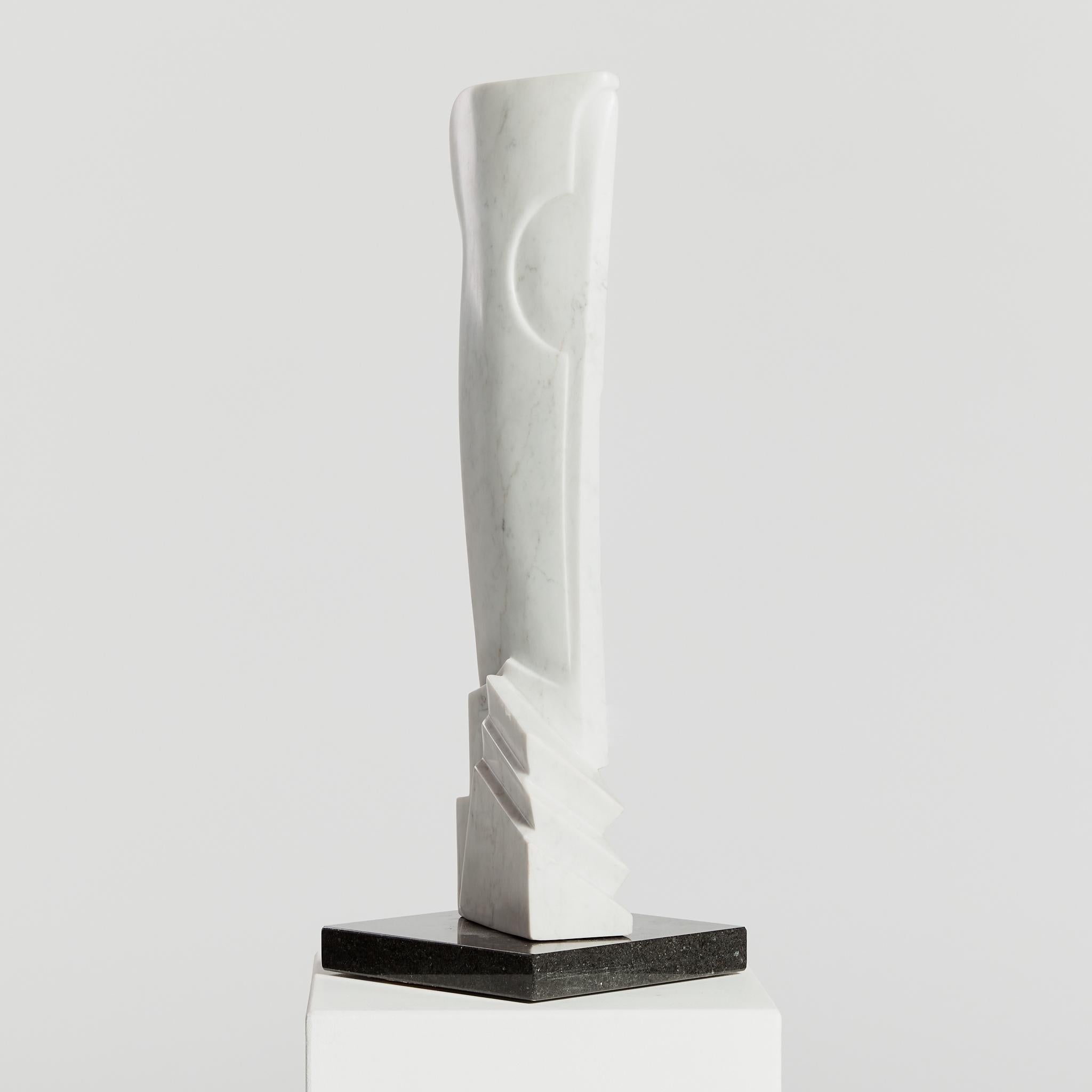 Other Vorticist Abstract Marble Sculpture on Granite Base