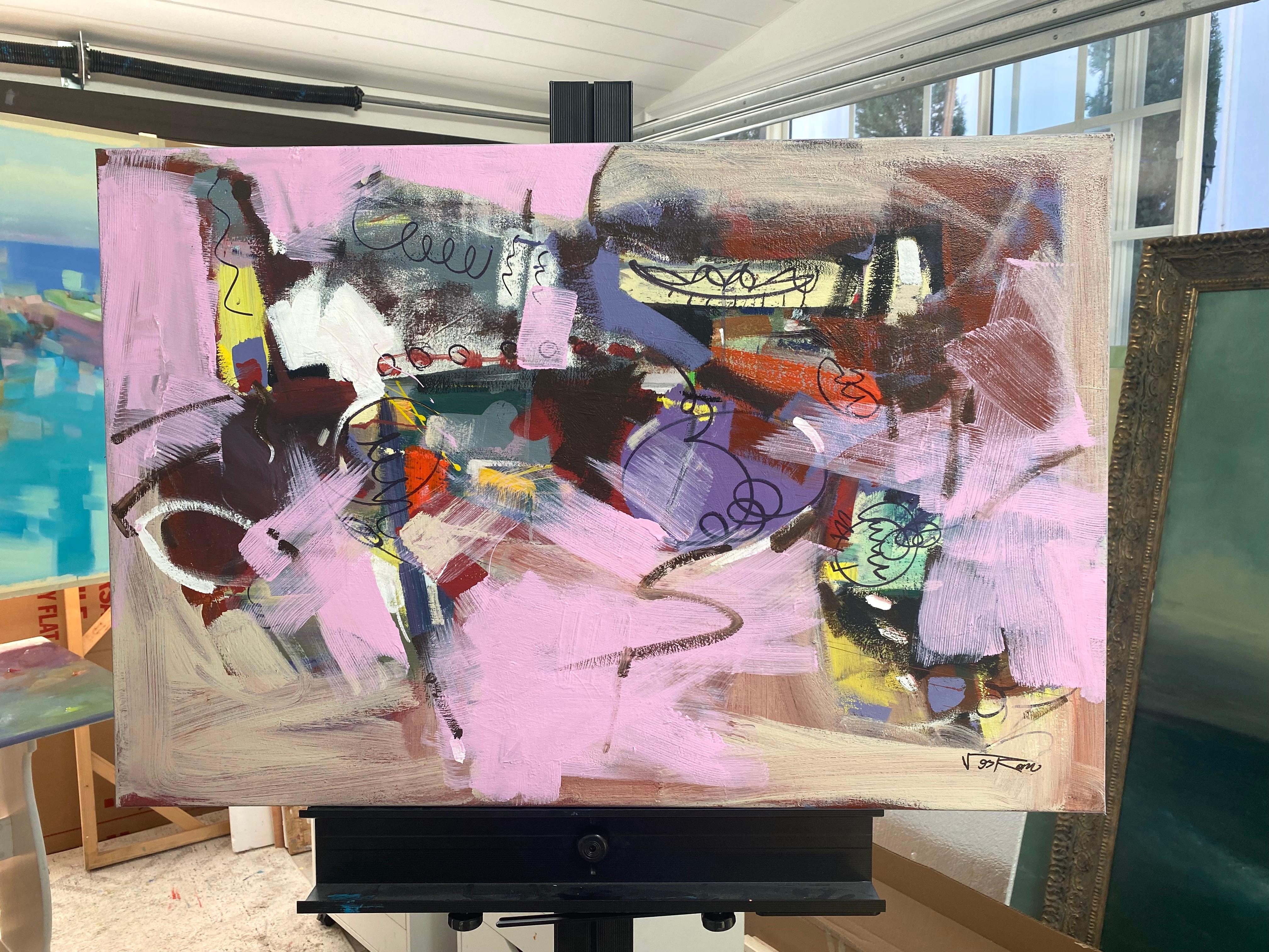 Astrazione, Arte contemporanea, Pittura acrilica originale, Pronta da appendere - Painting di Voskan Galstian