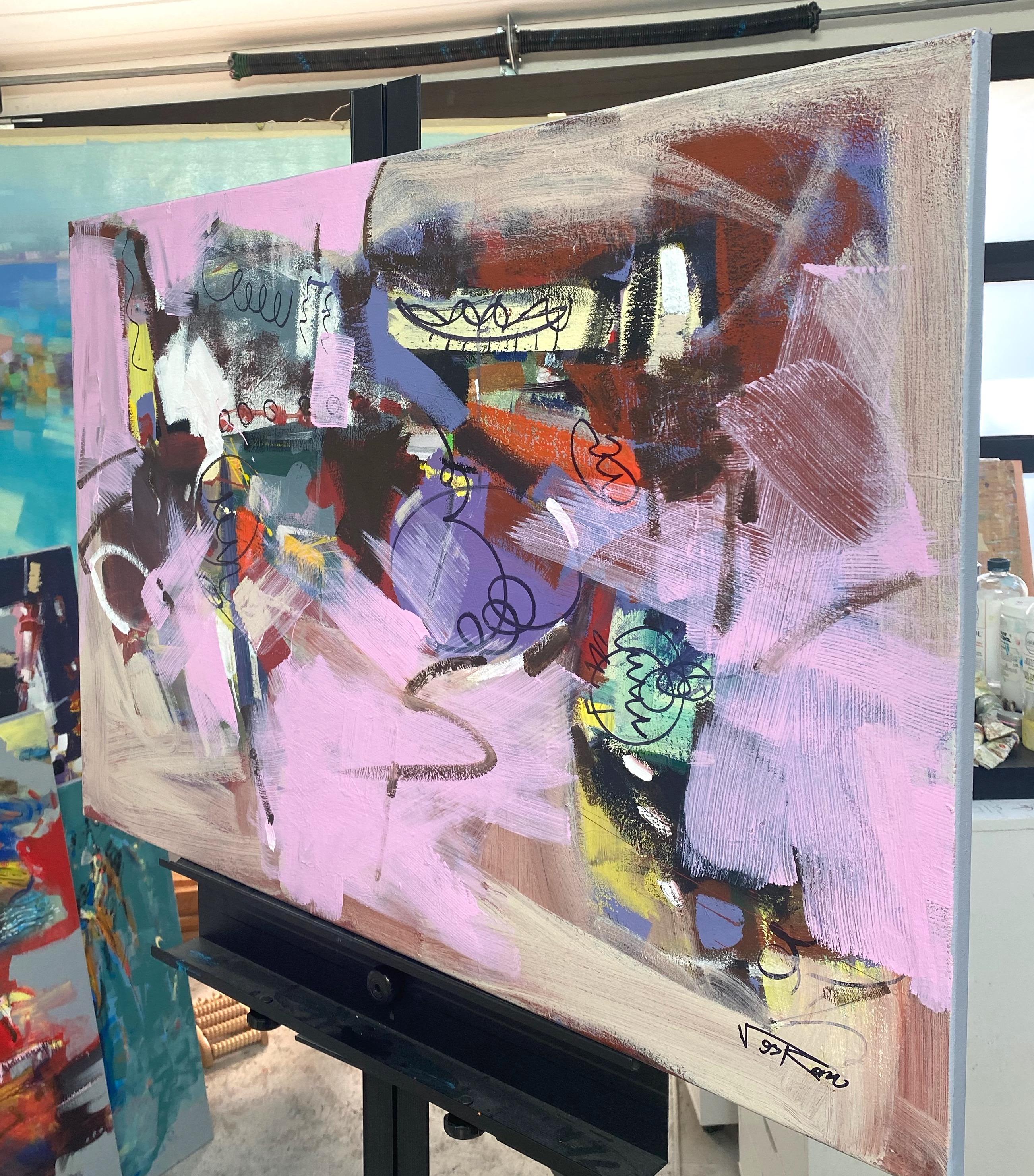 Astrazione, Arte contemporanea, Pittura acrilica originale, Pronta da appendere - Painting Impressionismo di Voskan Galstian