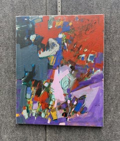 Infanzia, Arte astratta, Pittura acrilica originale, Pronto da appendere