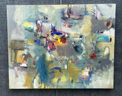 Colores Bonitos, Arte Abstracto Pintura Acrílica Original, Lista para Colgar