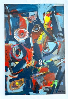 Kontinentaler Treib, Abstrakte Kunst Originalgemälde, hängefertig