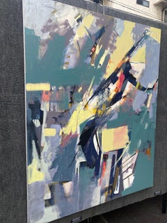 Contrast Content, Abstract Original Acrylic Painting, Ready to Hang, Large Size