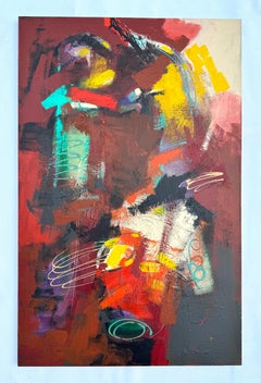 Eclipse, Abstraktes Originalgemälde der abstrakten Kunst, hängefertig