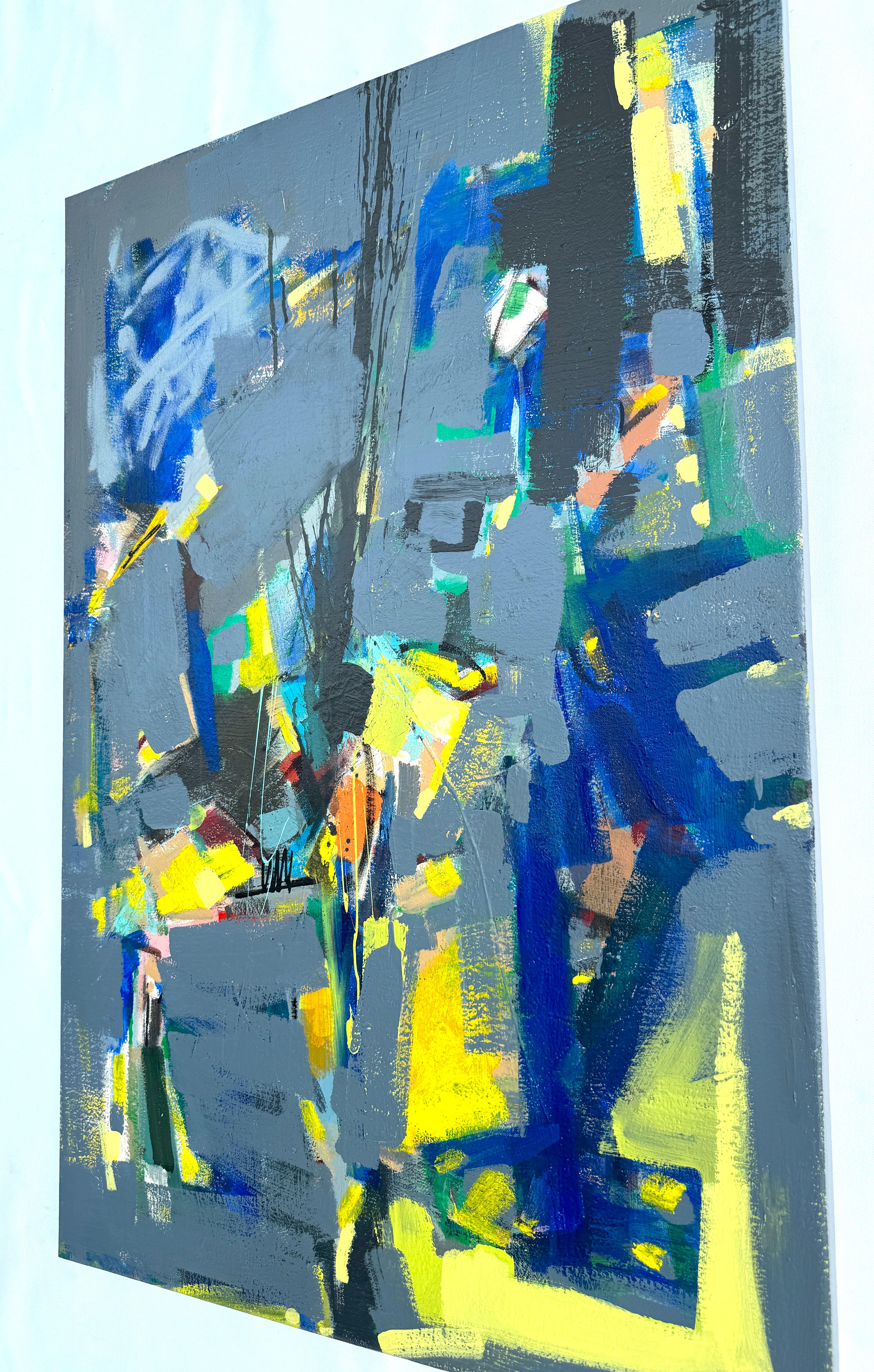 Exployer, Abstraktes Originalgemälde, fertig zum Hängen (Impressionismus), Painting, von Voskan Galstian