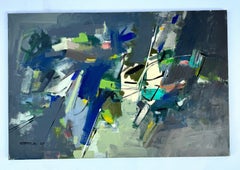 Far From A Distance, Abstract Art Modern Original Painting, Ready to Hang