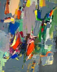 Fiesta Days 1, Abstract Original Painting, Ready to Hang