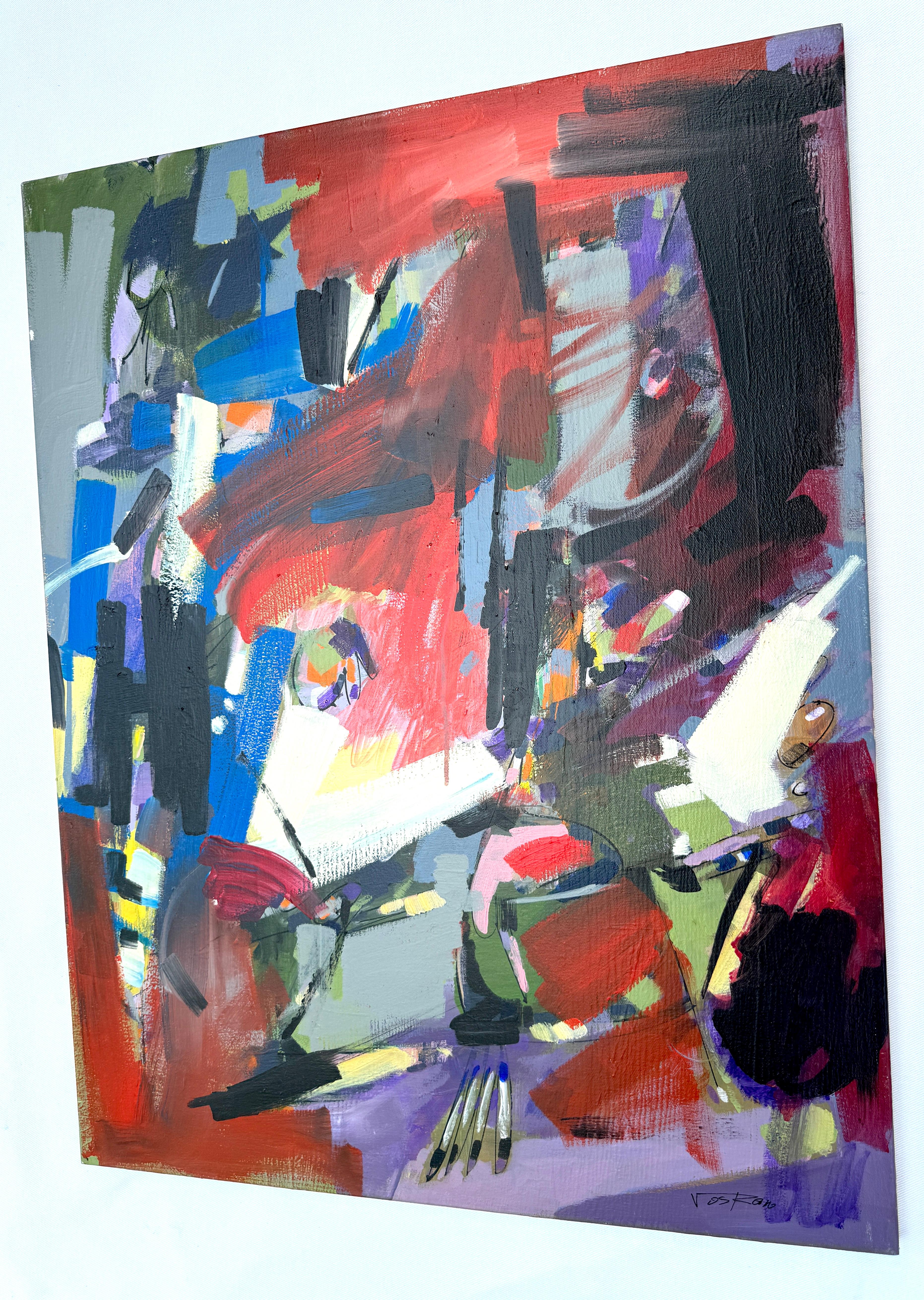 First Light 2, Abstraktes Originalgemälde, hängefertig, hängefertig (Impressionismus), Painting, von Voskan Galstian