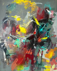 First Rain, Abstract Art, Contemporary Original Painting, Ready to Hang