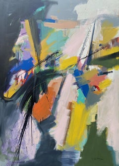 Focused Story, Modern Abstract Art Original Acrylic Painting, Ready to Hang