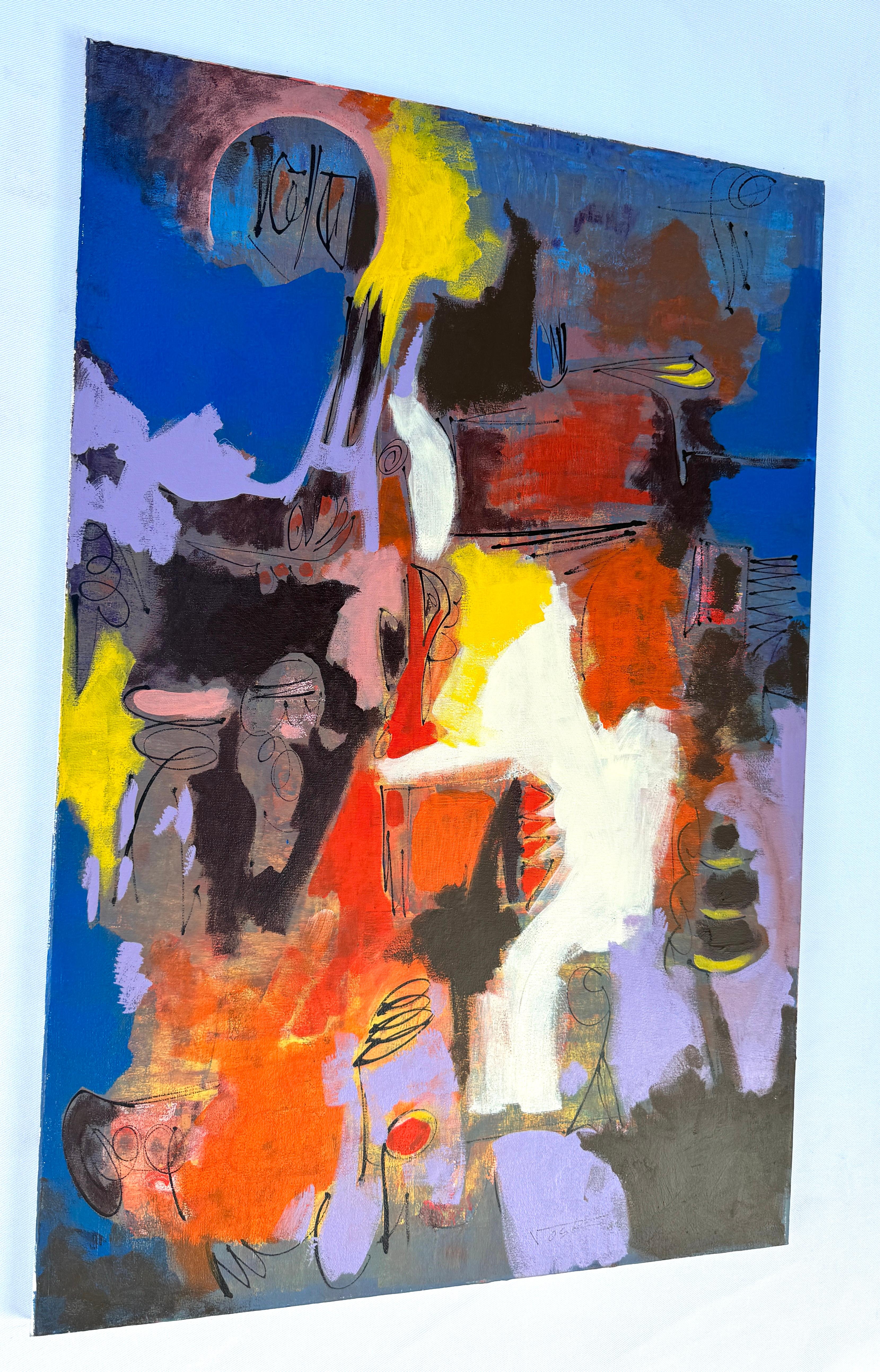 Frammento, Arte astratta, Pittura originale, Pronto da appendere - Painting Impressionismo di Voskan Galstian