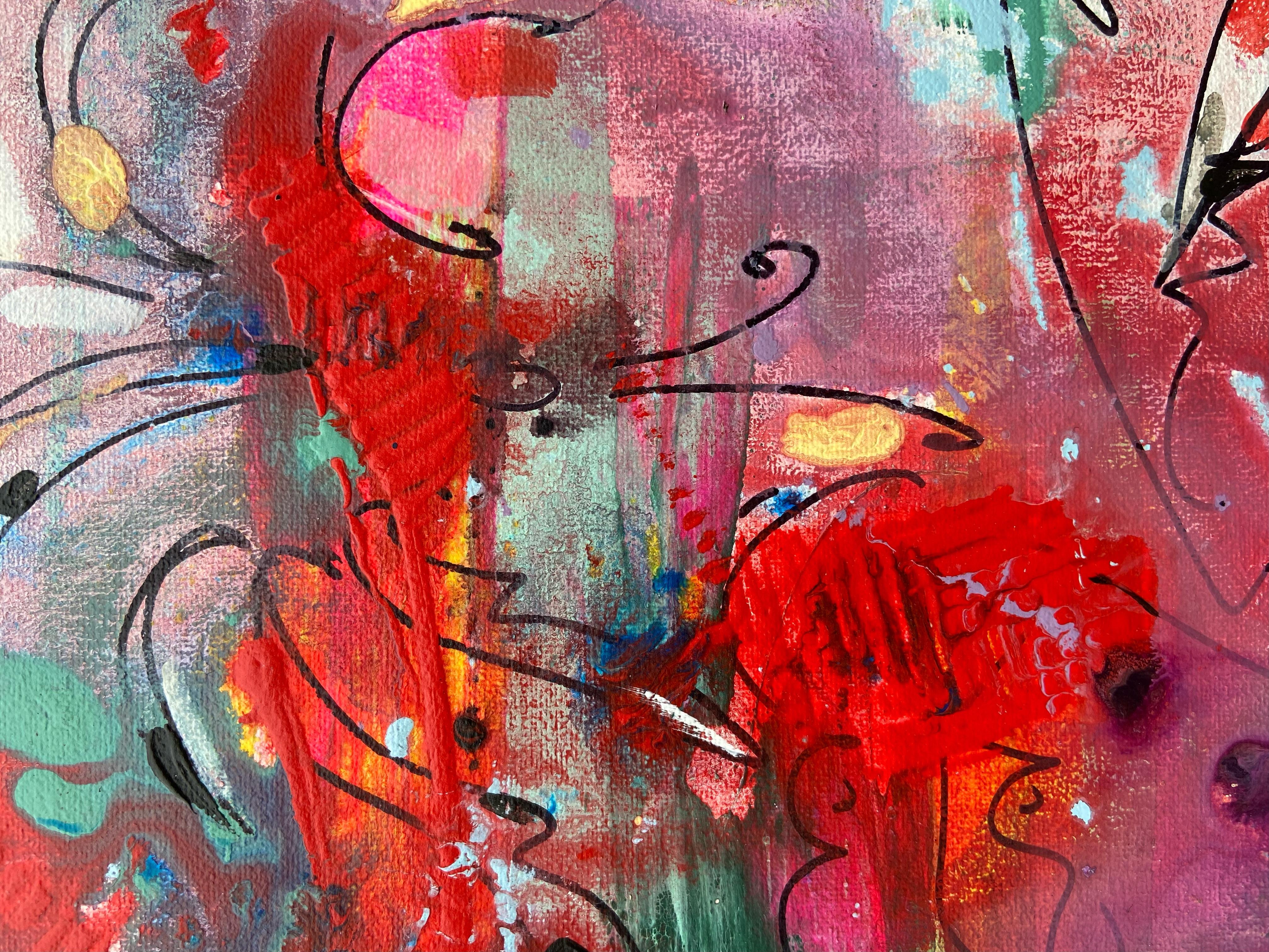 Giardino IX, Pittura astratta - Abstract Painting Marrone di Voskan Galstian