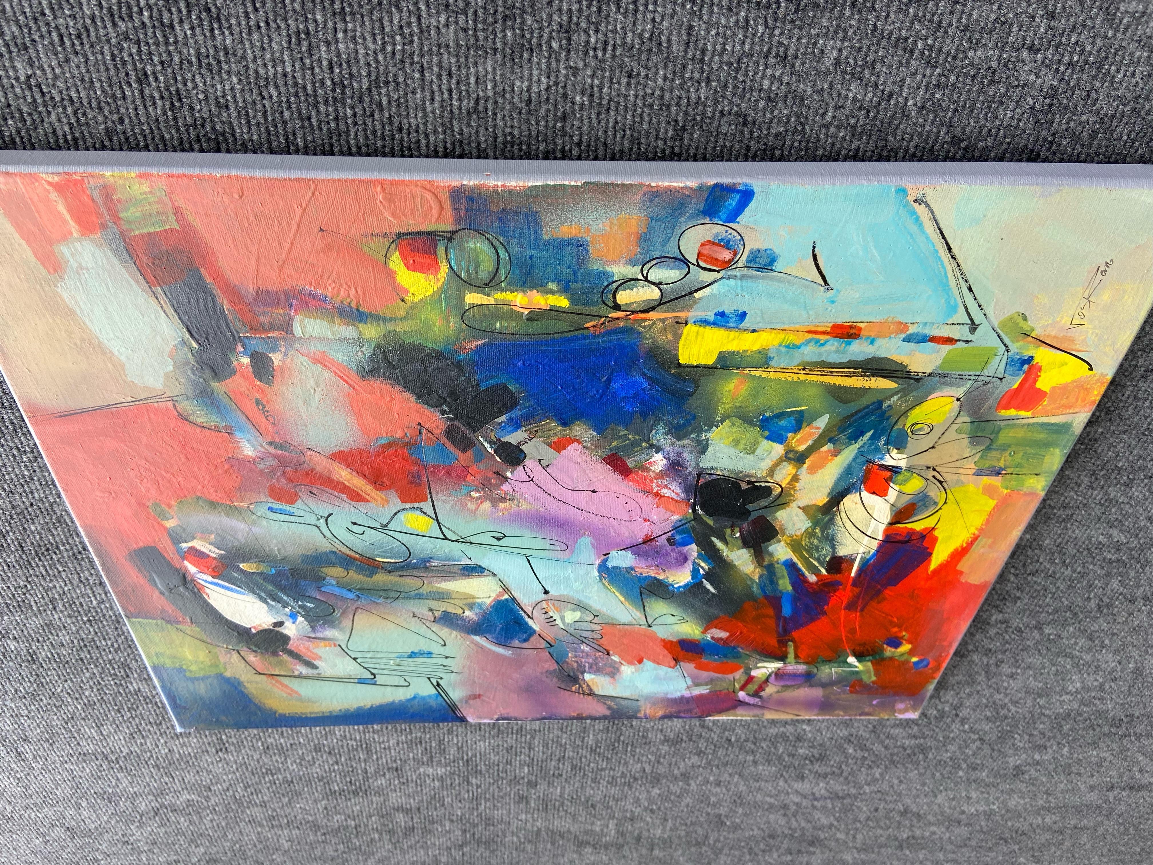 Giardino VIII, Pittura astratta - Painting di Voskan Galstian
