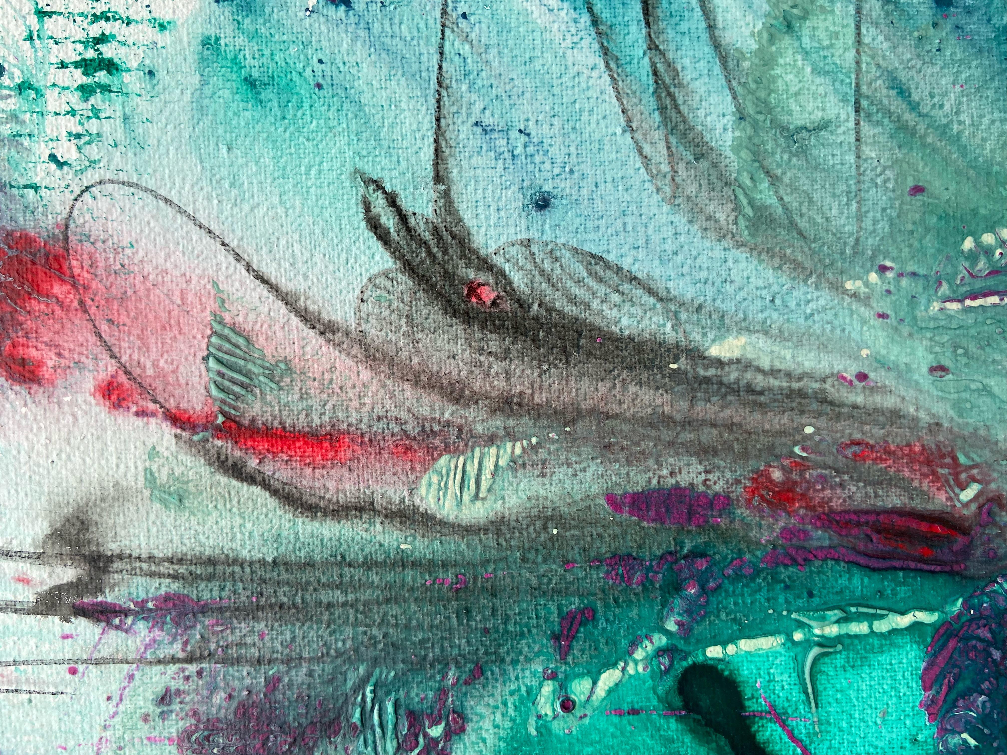 Giardino XII, Pittura astratta - Abstract Painting Blu di Voskan Galstian