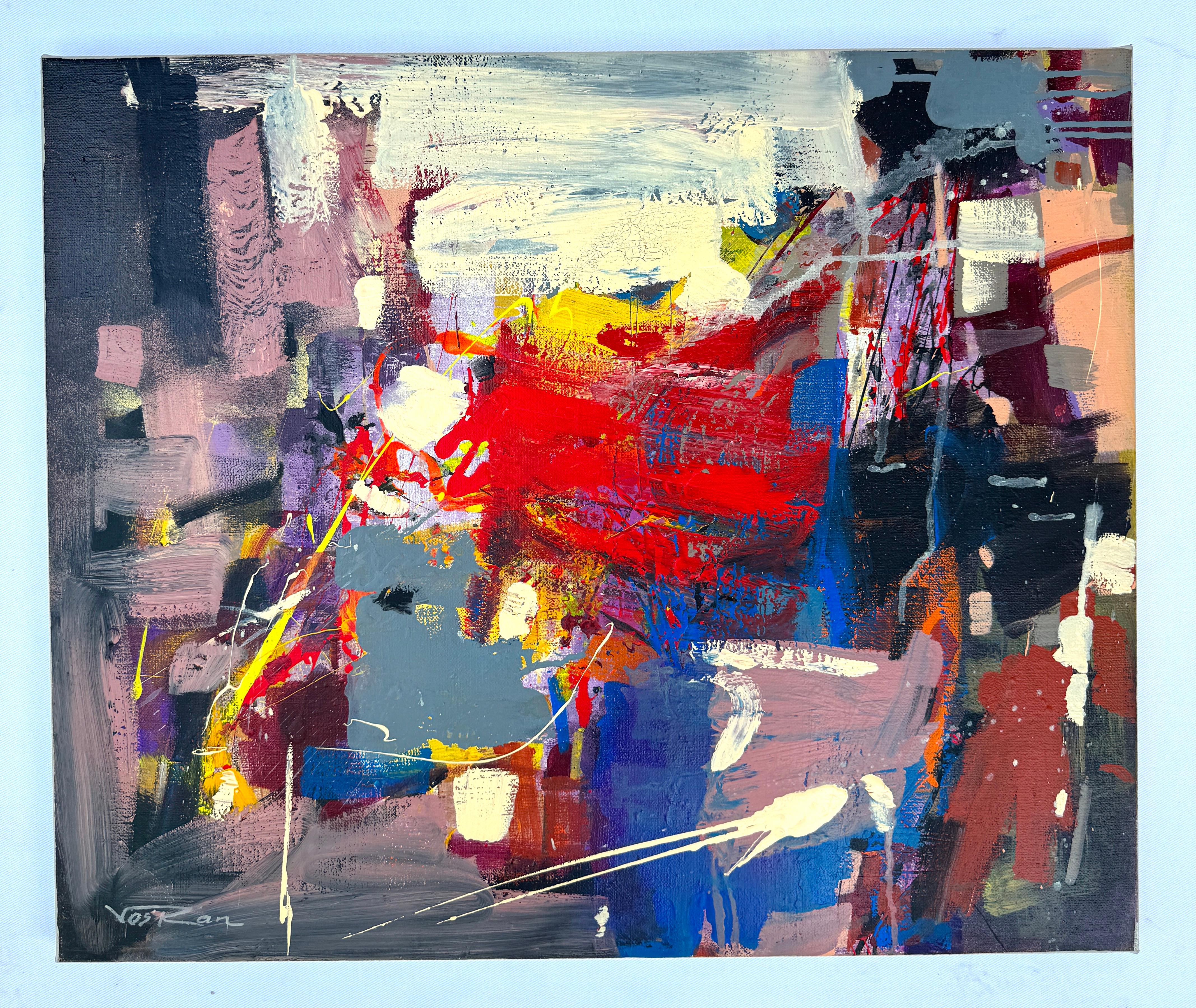 Armonia 3, Quadro originale astratto di arte contemporanea, pronto da appendere - Painting di Voskan Galstian