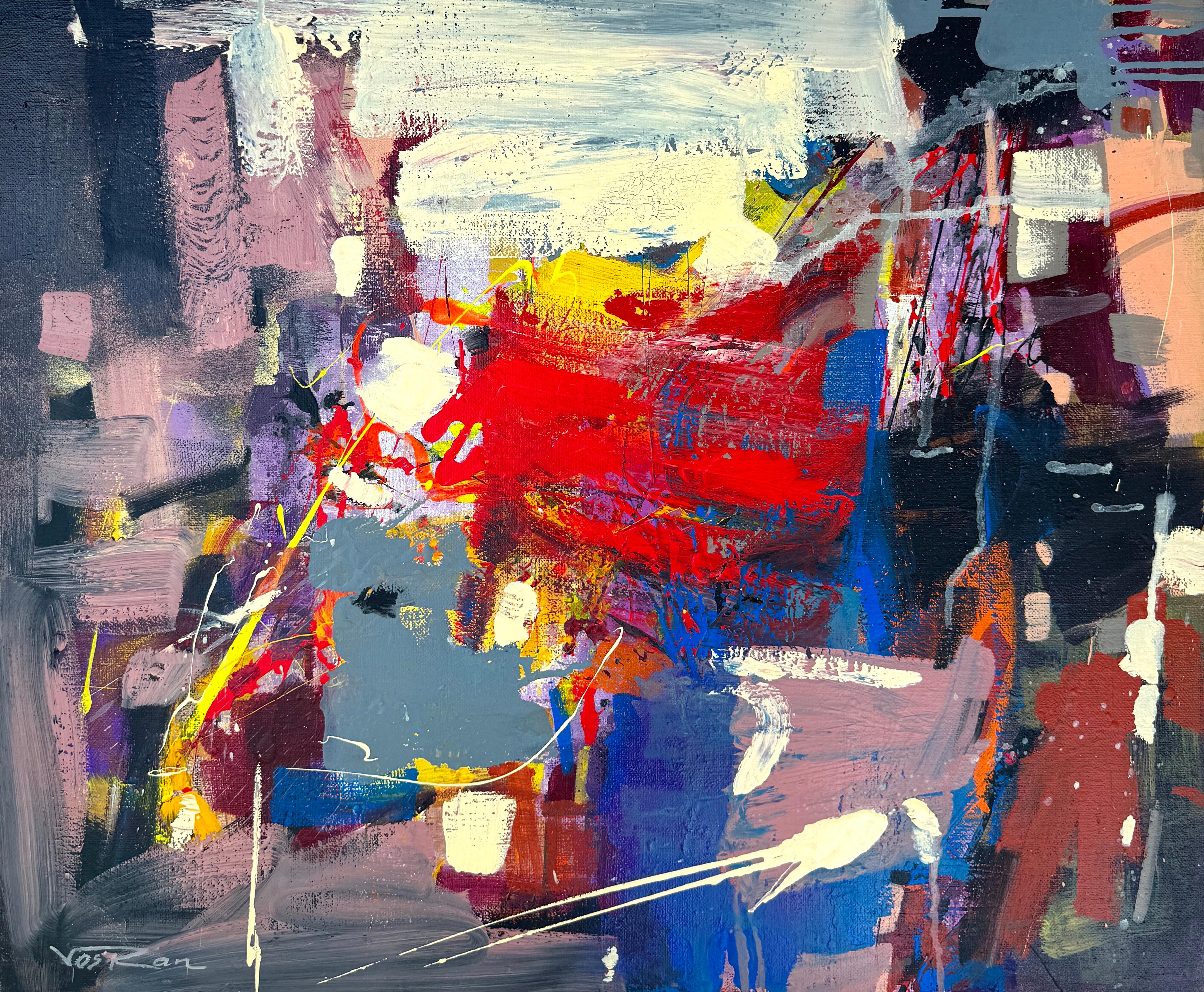 Abstract Painting di Voskan Galstian - Armonia 3, Quadro originale astratto di arte contemporanea, pronto da appendere
