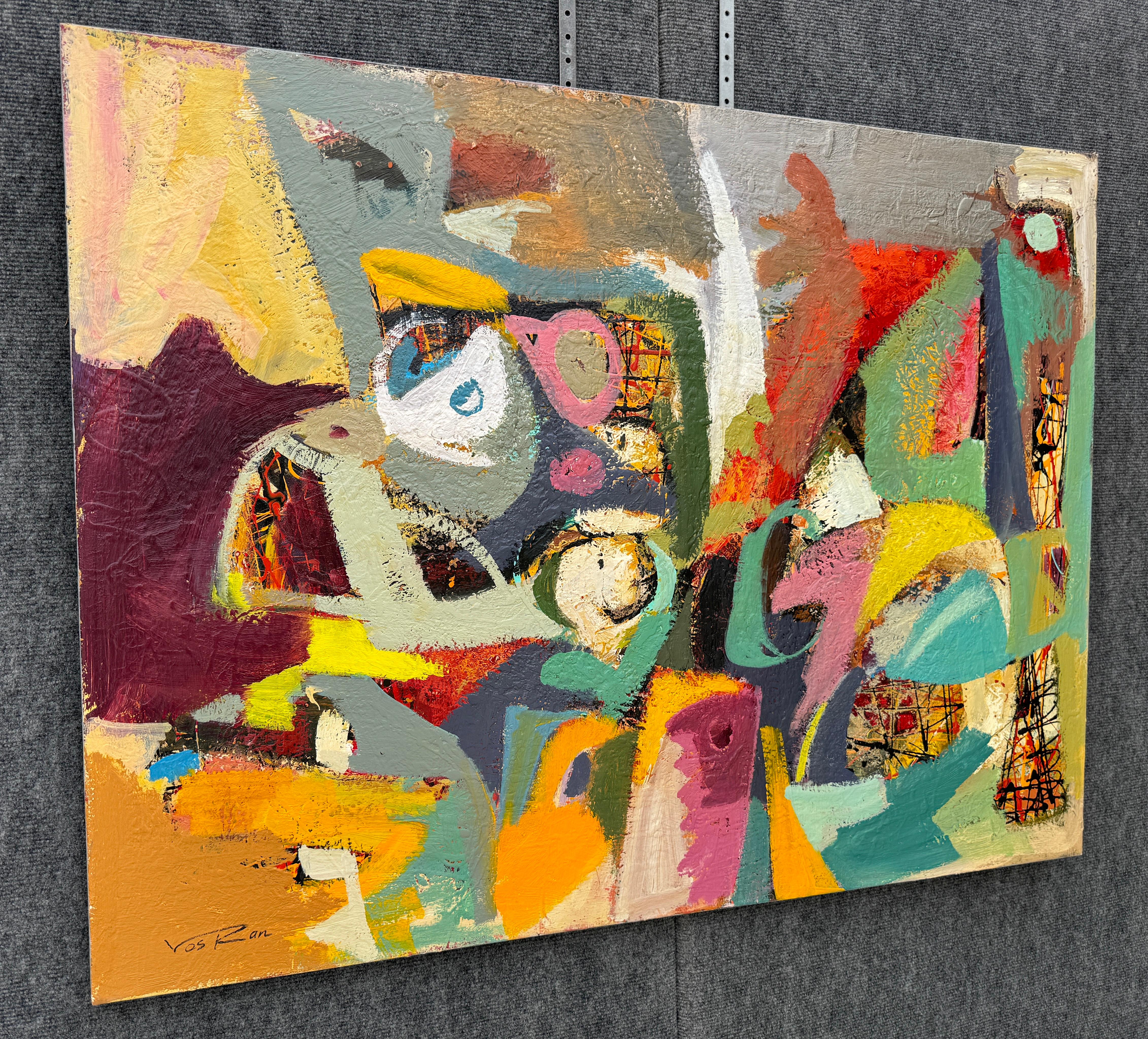 Cosecha, gran Resumen  Arte moderno, Pintura original sobre lienzo, Lista para colgar - Painting Impresionista de Voskan Galstian