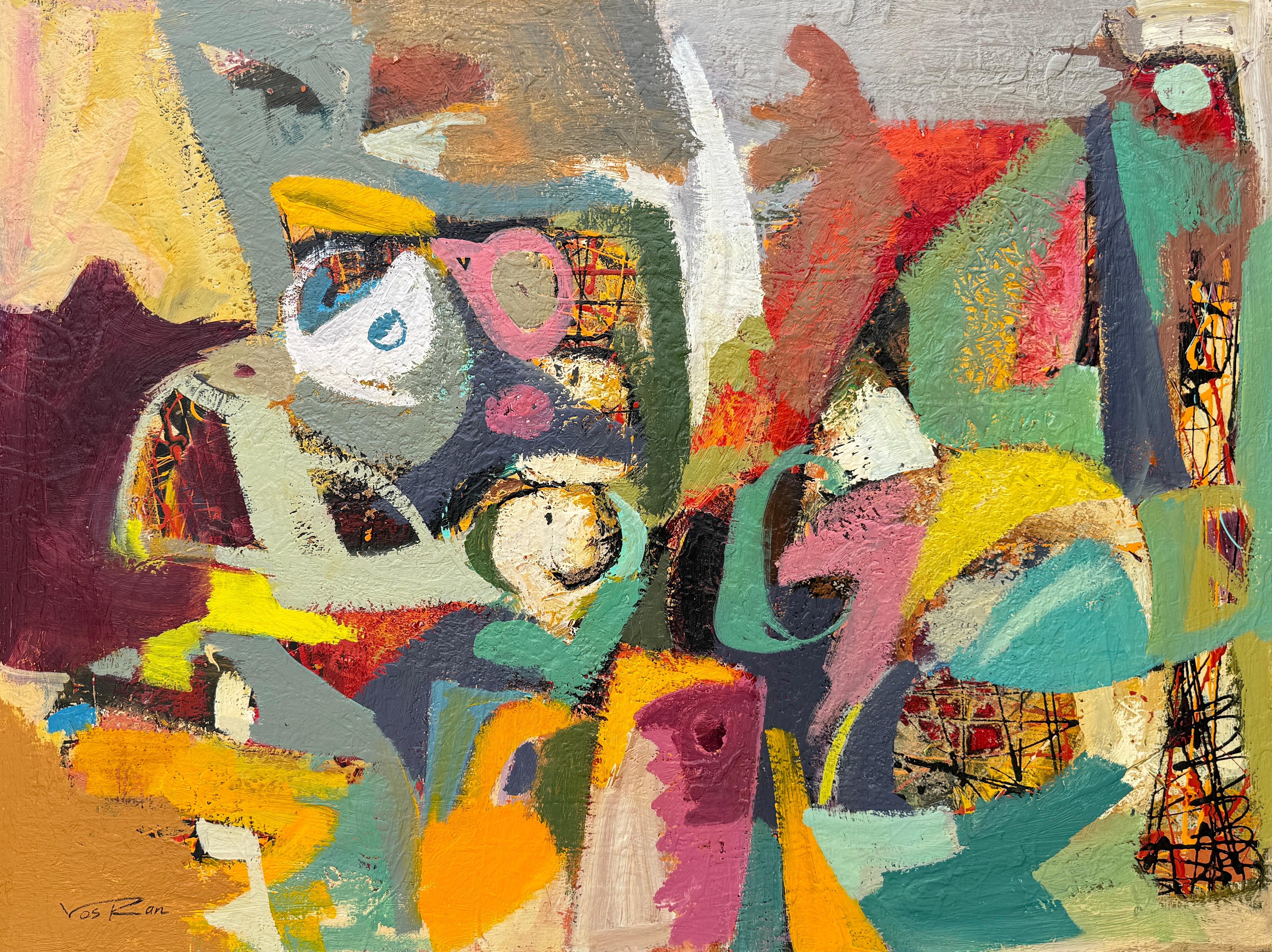Abstract Painting de Voskan Galstian - Cosecha, gran Resumen  Arte moderno, Pintura original sobre lienzo, Lista para colgar