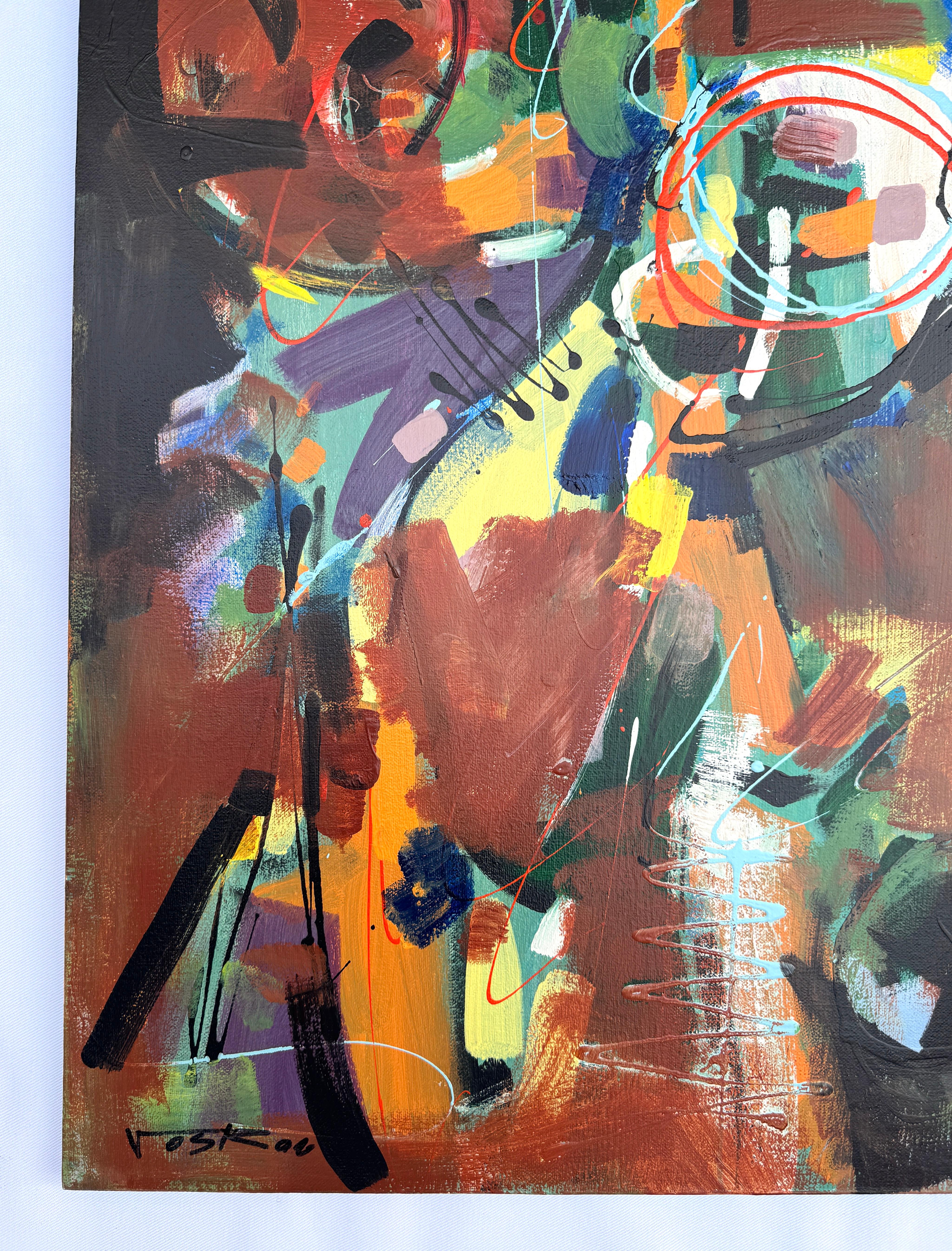 Künstler: Voskan Galstian 
Arbeit: Original-Acrylmalerei, Handgefertigtes Kunstwerk, Unikat 
Medium: Acryl auf Leinwand 
Jahr: 2023
Stil: Abstrakte Kunst, 
Titel:  Ein Hauch von Morgen,  
Größe: 36
