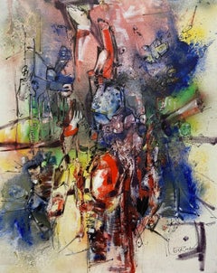 Impression des blauen Himmels, abstrakte Malerei