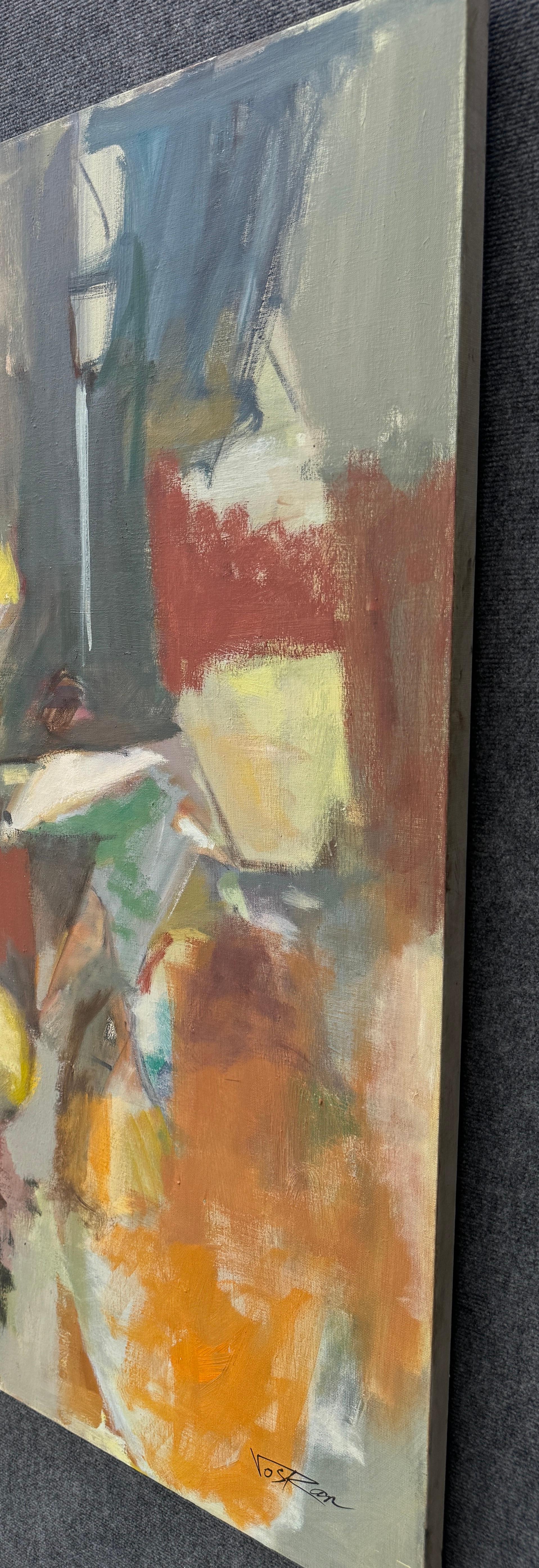 In The Season 2, Quadro originale astratto di grandi dimensioni su tela, pronto da appendere - Painting Impressionismo di Voskan Galstian