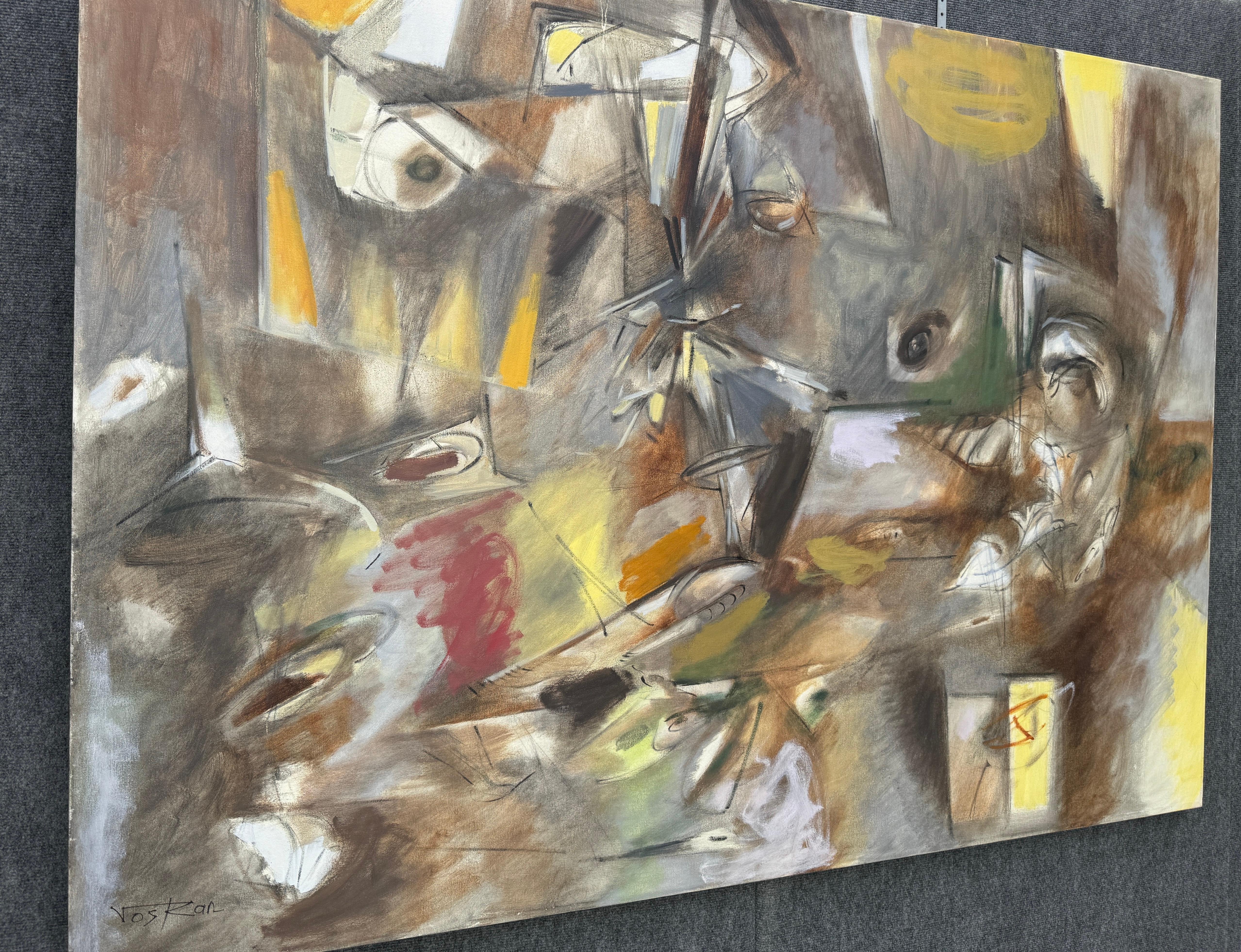 Artist: Voskan Galstian 
Work: Original Painting, Handmade Artwork, One of a Kind 
Medium: Oil on linen
Year: 2024
Style: Abstract Art, 
Title: In The Season 3
Size: 46