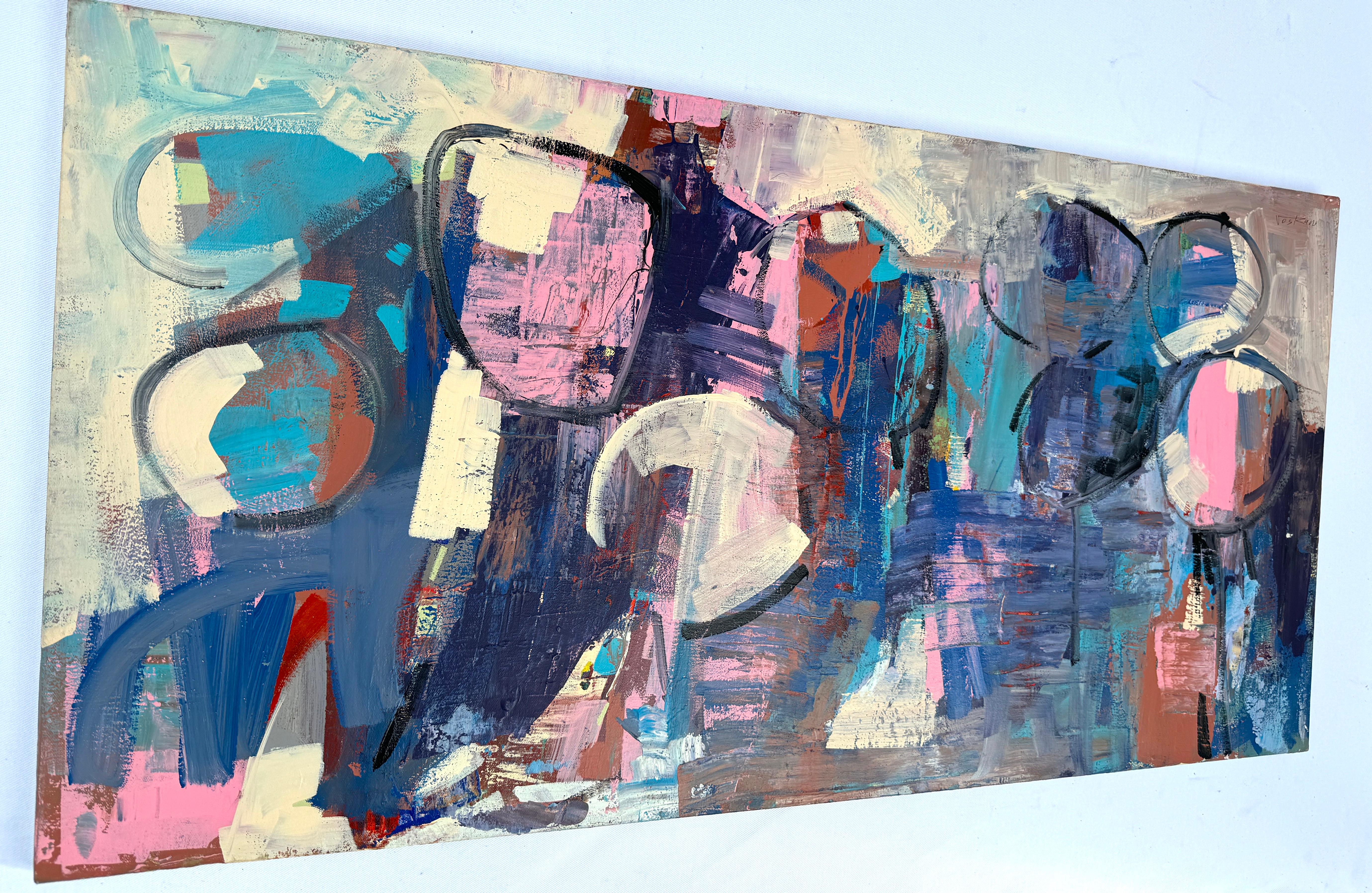 Artista: Voskan Galstian 
Lavoro: Pittura originale, opera d'arte fatta a mano, pezzo unico 
Mezzo: Acrilico su tela 
Anno: 2023
Stile: Arte astratta, 
Titolo: Giorno incostante
Dimensioni: 19,5