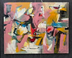 Land Bridge, Abstract Large Original Painting on Canvas, Ready to Hang