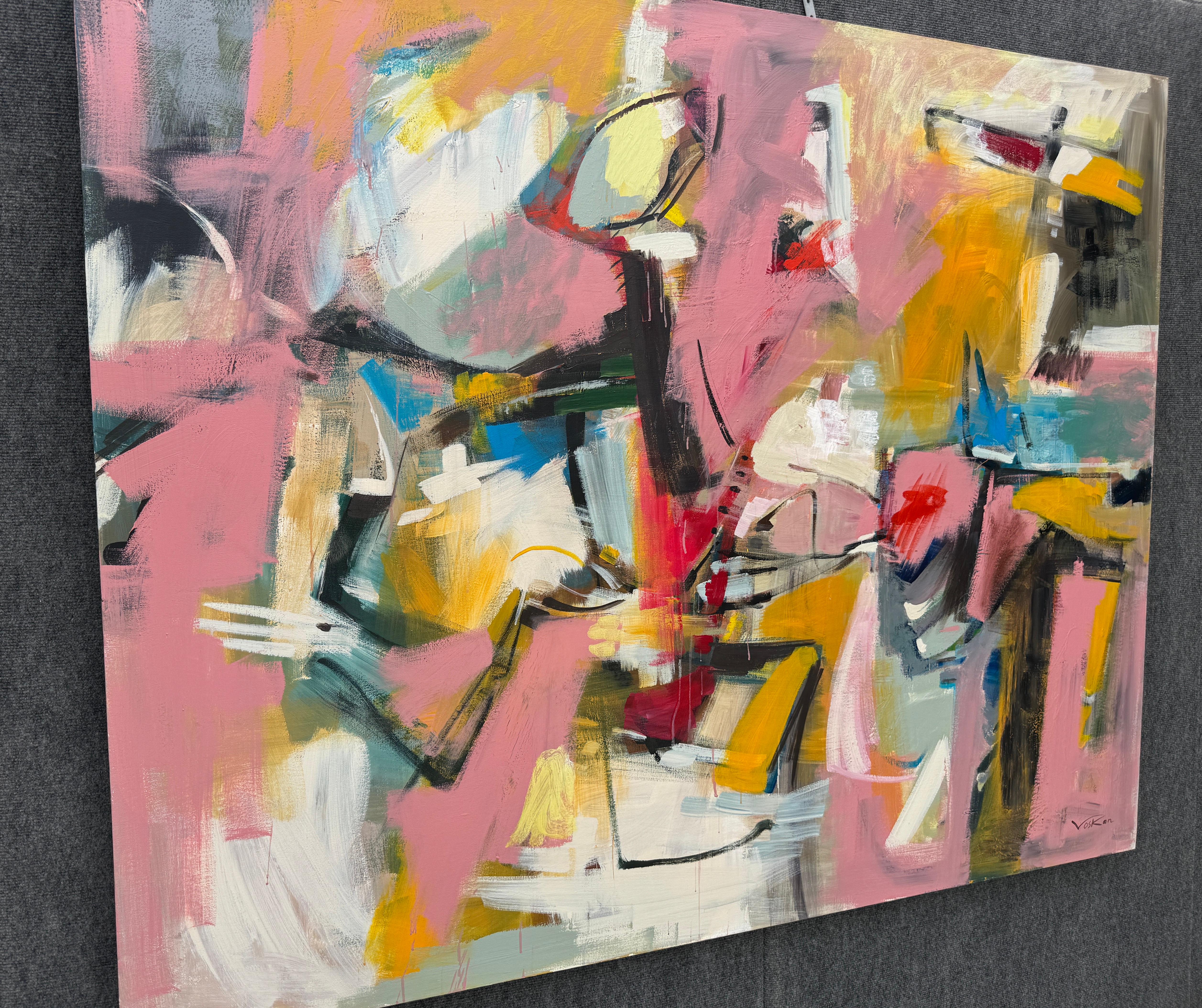 Artist: Voskan Galstian 
Work: Original Painting, Handmade Artwork, One of a Kind 
Medium: Acrylic on Canvas
Year: 2024
Style: Abstract Art, 
Title: Land Bridge
Size: 48